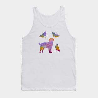 Labrador Art, Colorful, Butterflies Tank Top